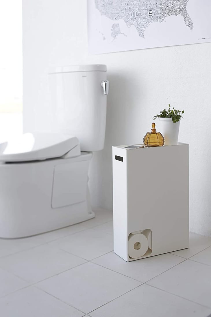 toilet paper storage, This toilet paper storage rack holds a lot of rolls  and can sit under your sink or in a vanity.