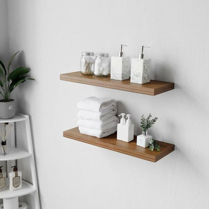 Wood Bathroom Shelf, Toilet Paper Storage, Bathroom Wall Shelf