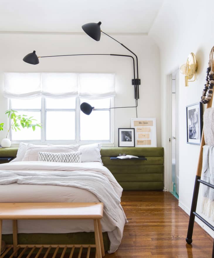 How To Create A Cheap Chic Wall To Wall Diy Headboard For Your Bedroom Apartment Therapy