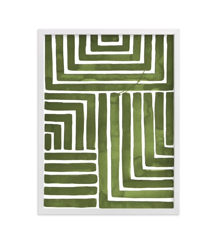 ARt print from Minted in moss green and white