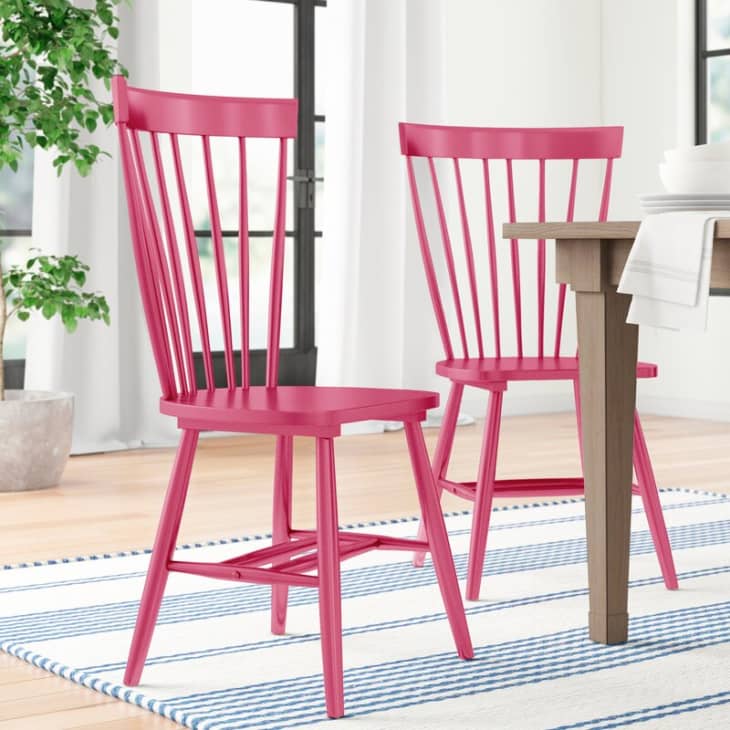 Windsor chairs in raspberry from Wayfair