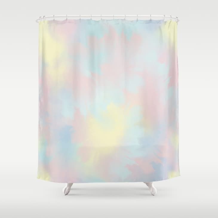 Pastel tie-dye shower curtain from Society 6