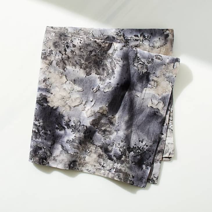 Gray and tan tie-dye napkin from CB2