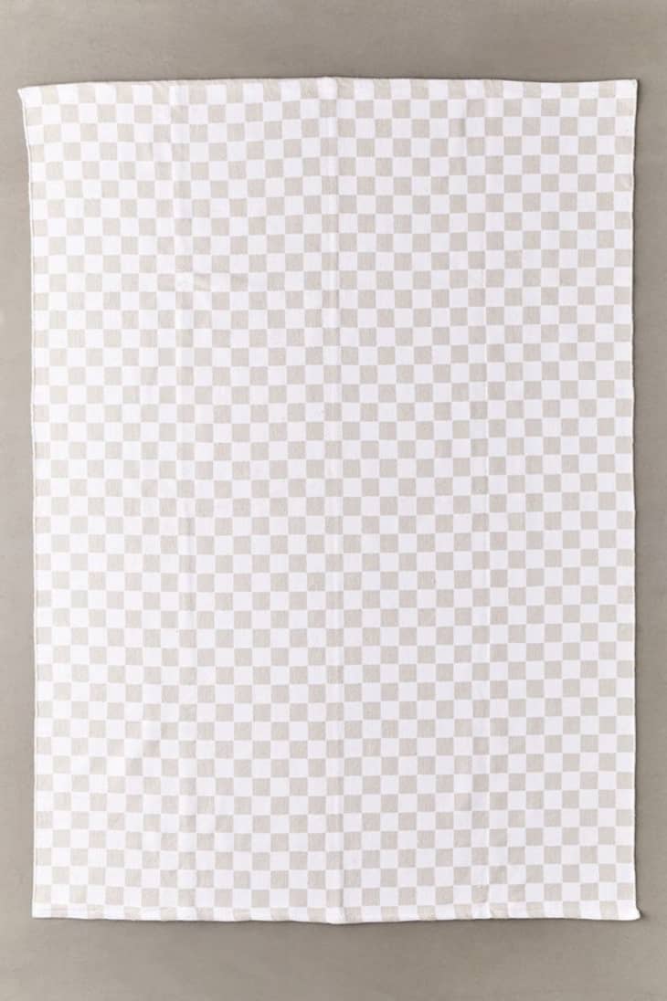 Checkerboard neutral rug from Urban Outfitters