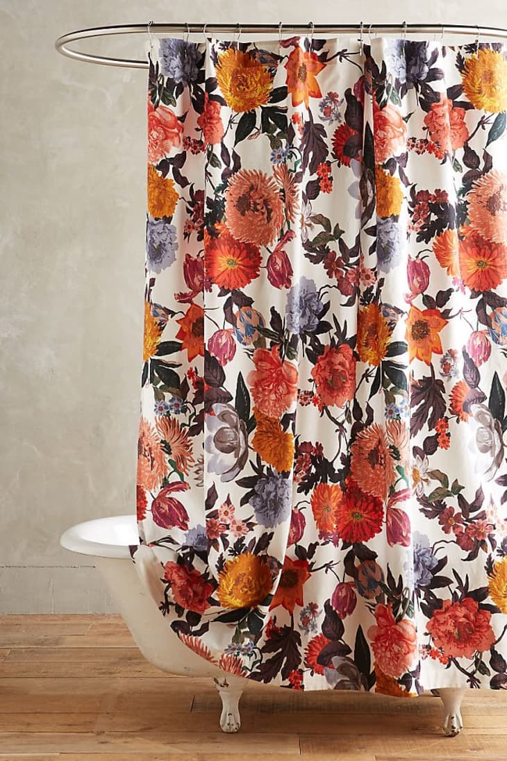Floral shower curtain from Anthropologie