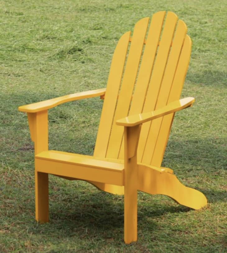Adirondack chair in yellow from Walmart