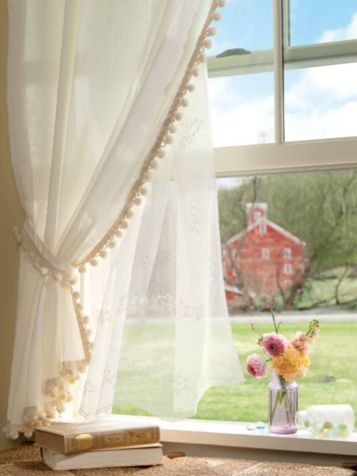 Ball Fringe Curtains from The Vermont Country Store in natural color