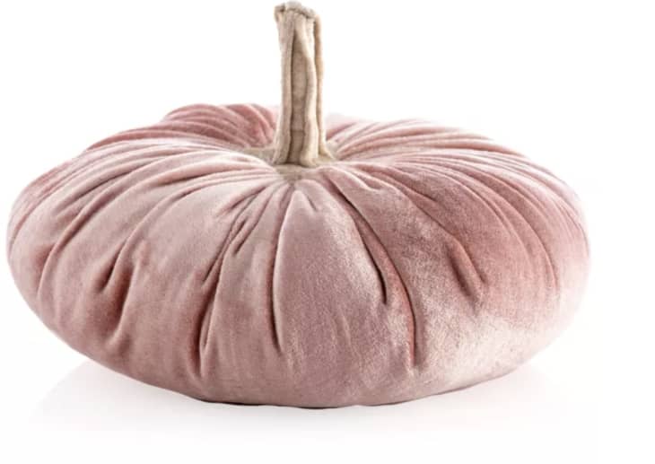 Pink pumpkin pillow made out velvet