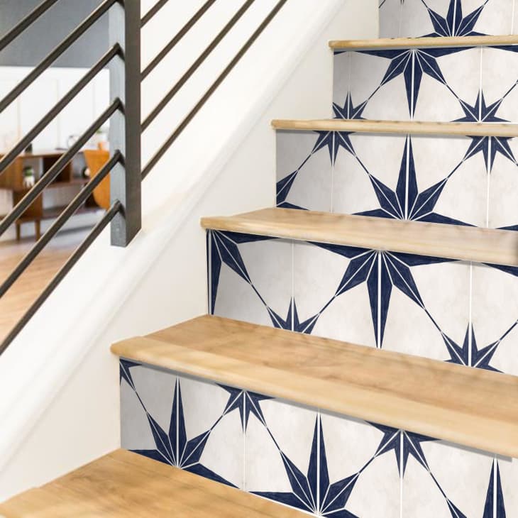 Star tile stickers fro stair risers