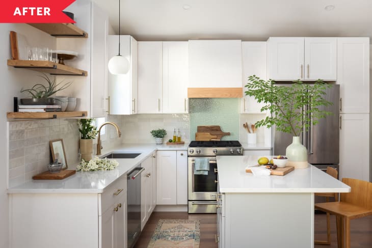 Basma Masood's DIY White, Bright Kitchen Renovation After
