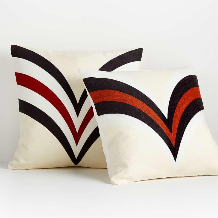 Chevron pillows from Crate &amp; Barrel