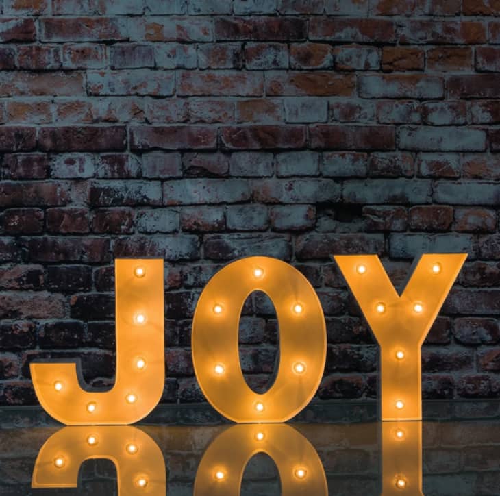 Joy marquee lights