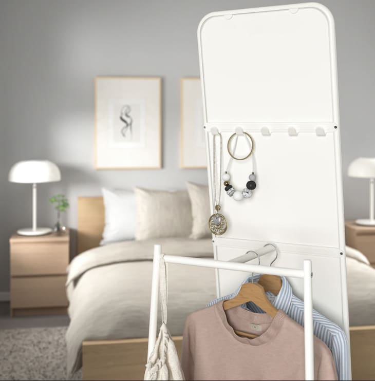 Knapper Mirror from IKEA with built-in rack for hanging things
