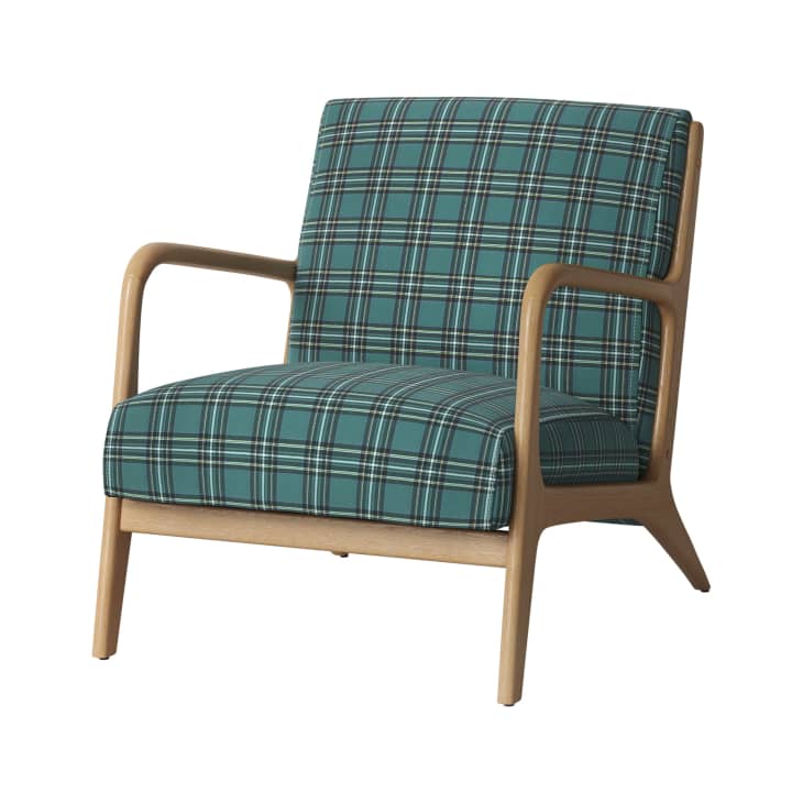 Plaid mid-century modern chair in green from Target's Project 62