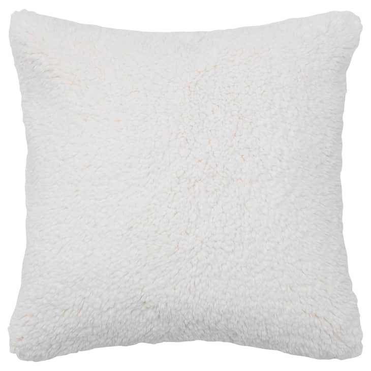 Off-white sherpa pillowcase
