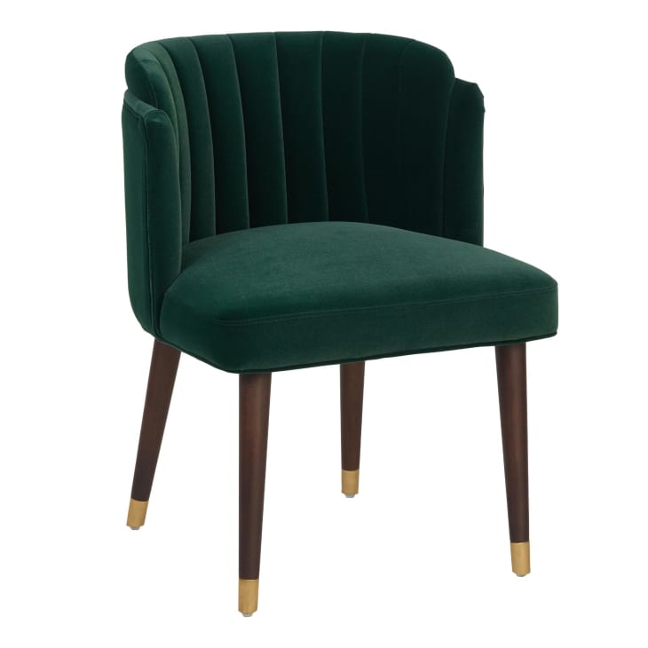 Velvet channel back chair in green from World Market