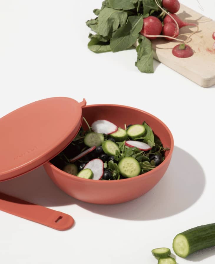 red plastic lunch bowl from Porter