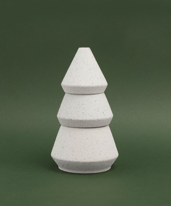White tree-shaped candle