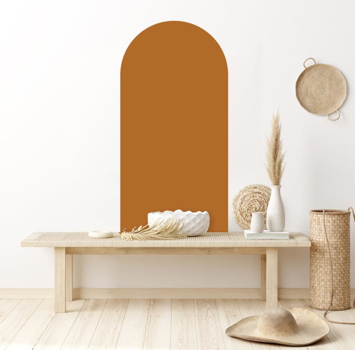 Arch decal in terracotta