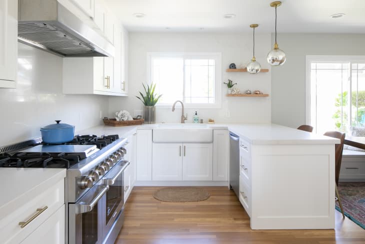 Bright, spacious white kitchen