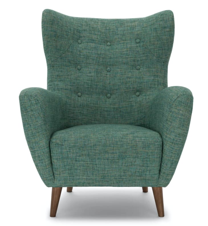 Green mid-century upholstered chair from Article