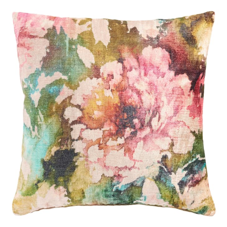 Floral pillow in velvet fabric from World Market