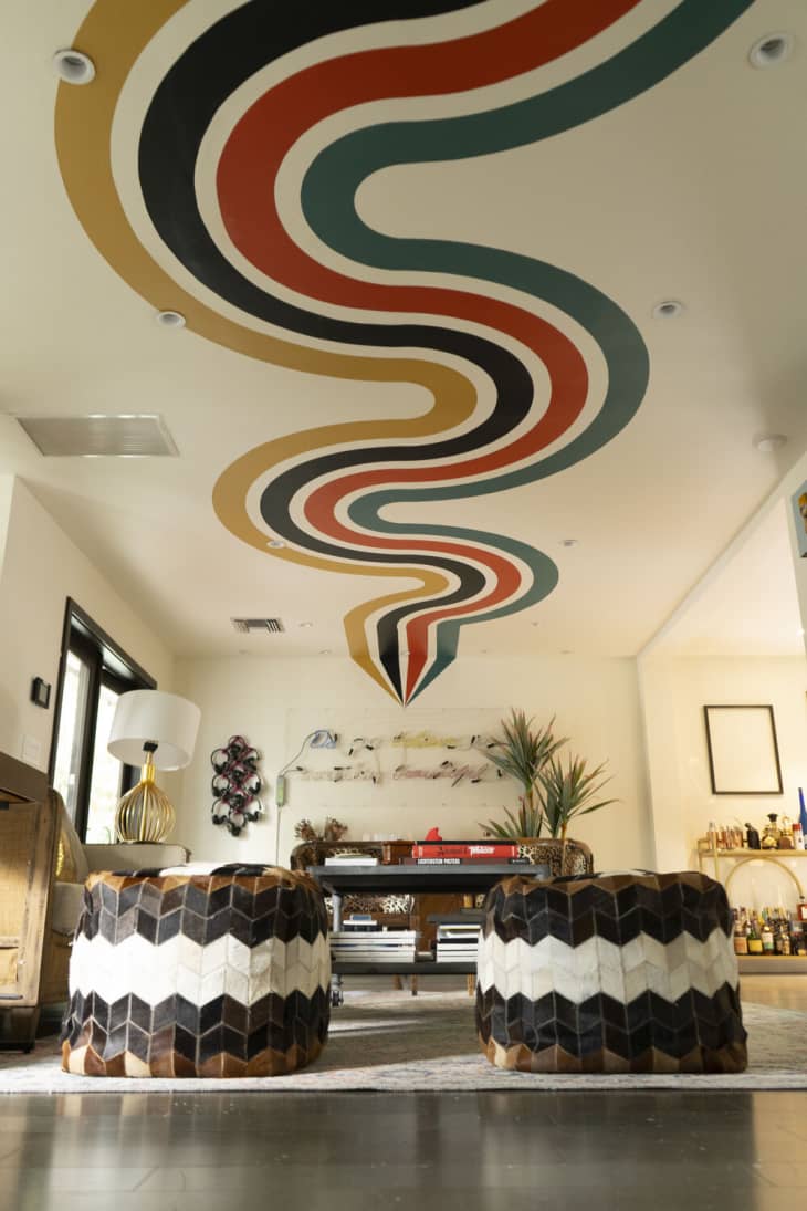 Darren Criss' living room ceiling mural by Very Gay Paint