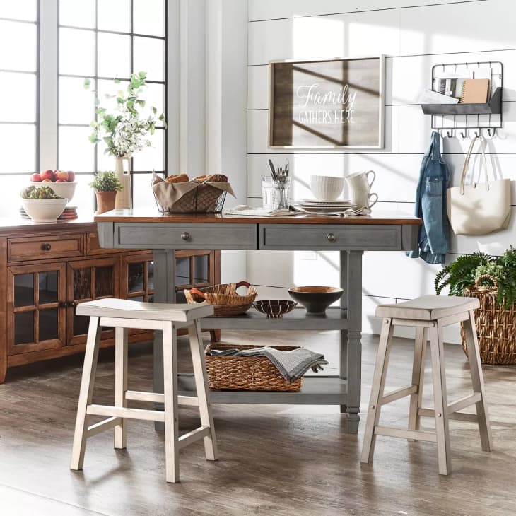 Rustic kitchen island from Target