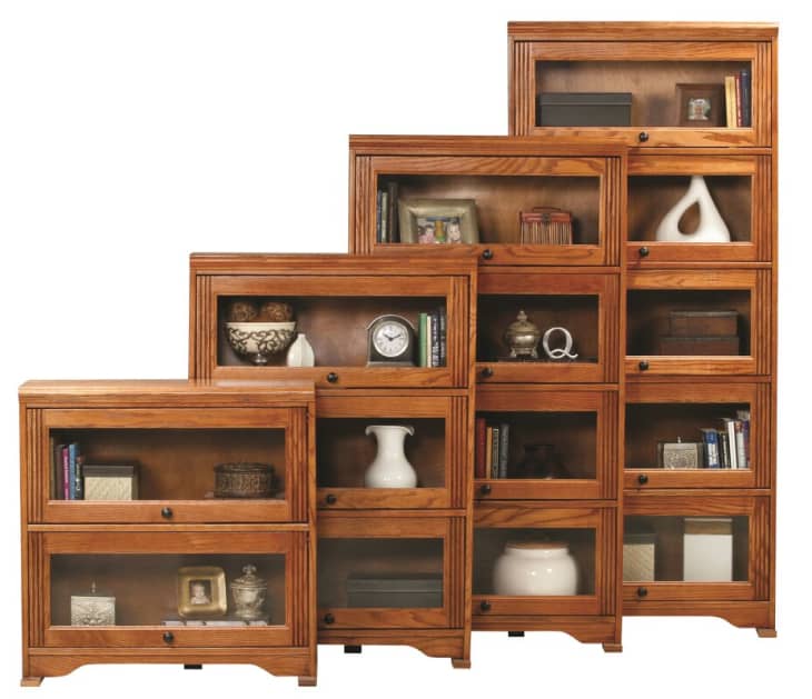 Barrister bookcases in oak in four different sizes