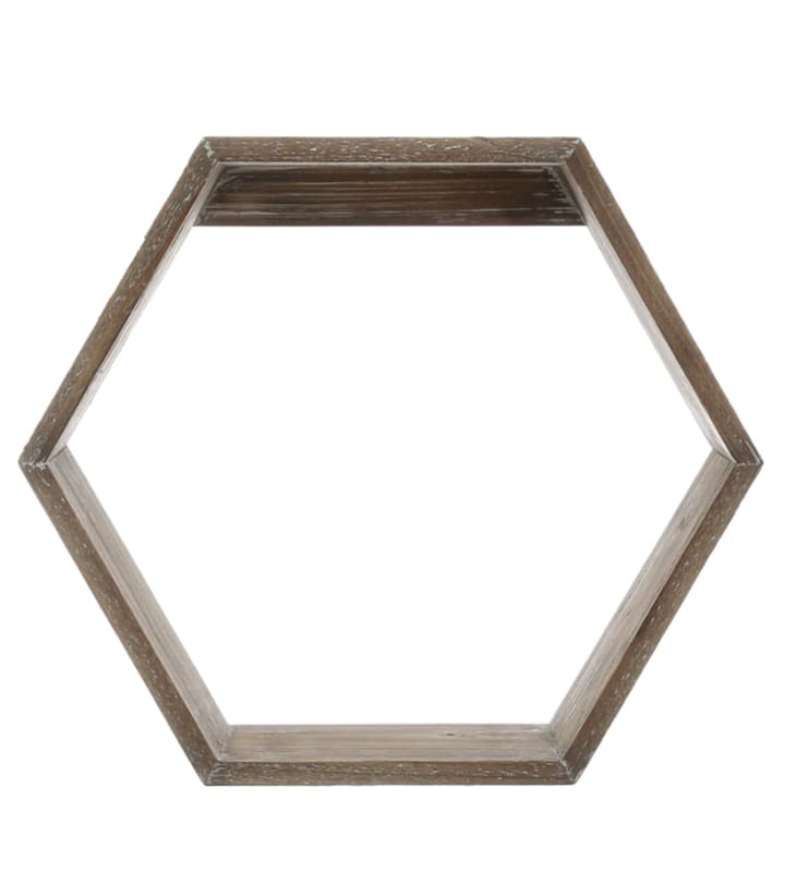 Hexagonal wall shelf