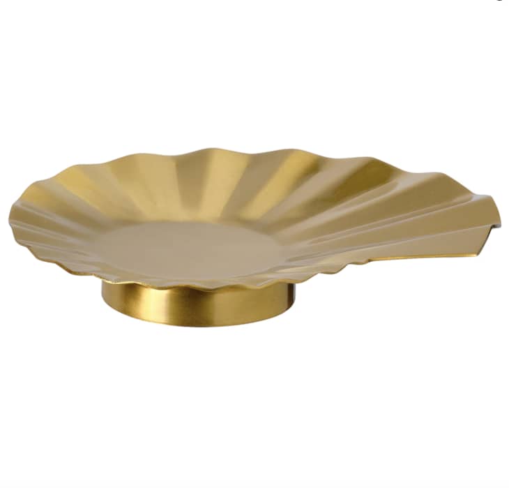 Metal candle dish from IKEA in gold