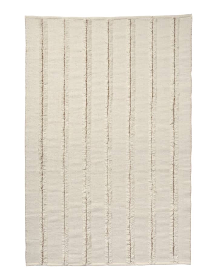 Rug from IKEA in cream with subtle striping