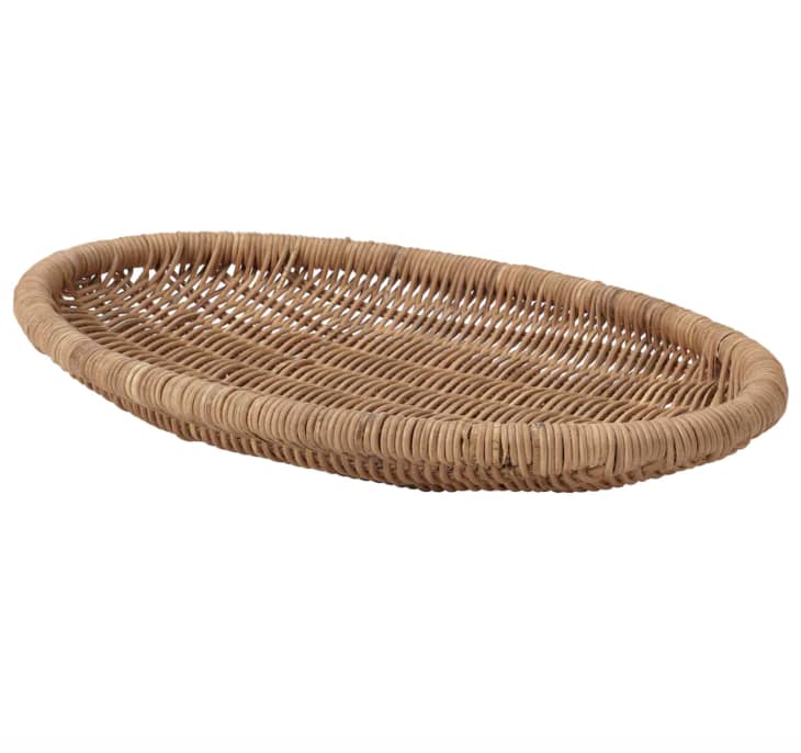 Rattan oval tray from IKEA