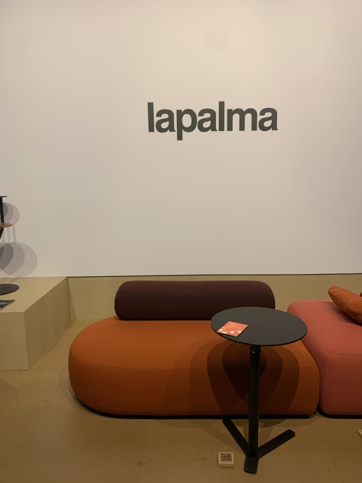 Pills-shaped orange lapalma sofa from Salone 2021