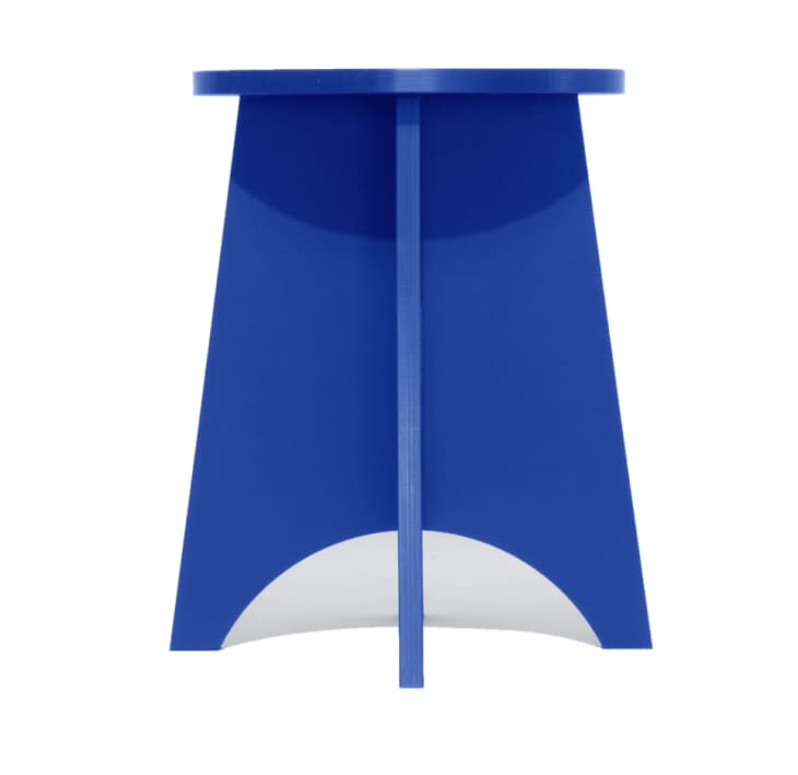 FN Furniture plywood stool in cobalt blue color way
