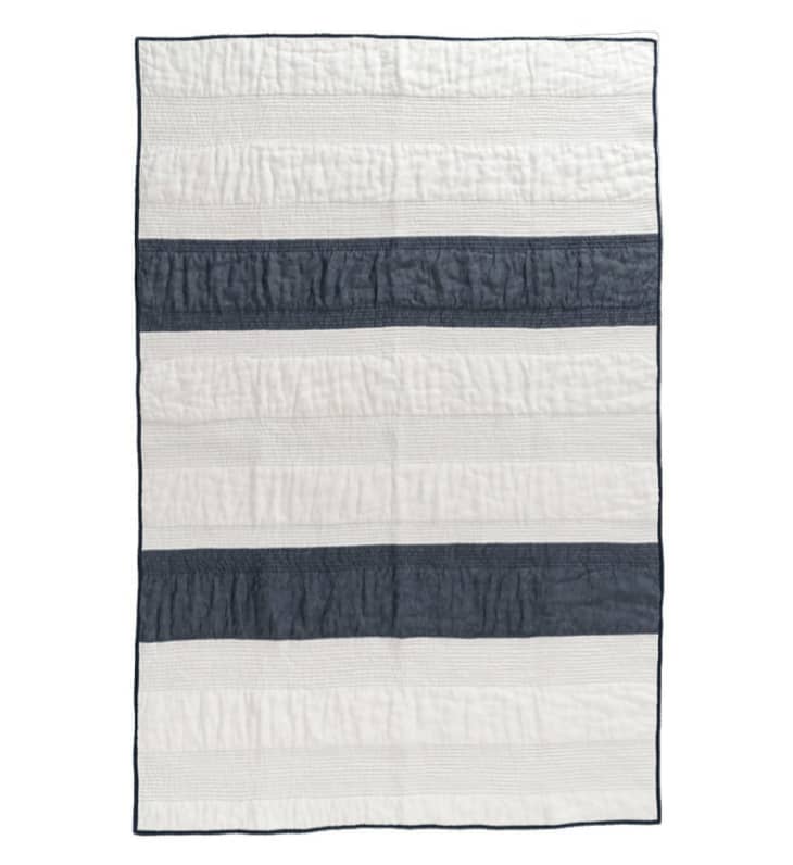 Mathilde Cape Cod Quilt with white and navy stripes