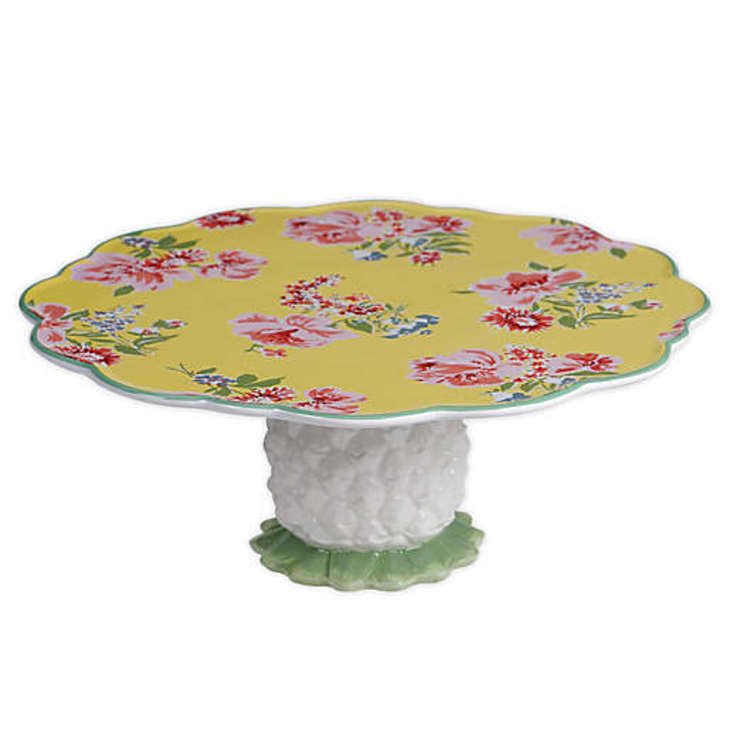 Floral cake stand that looks grandmillennial from Bed Bath & Beyond