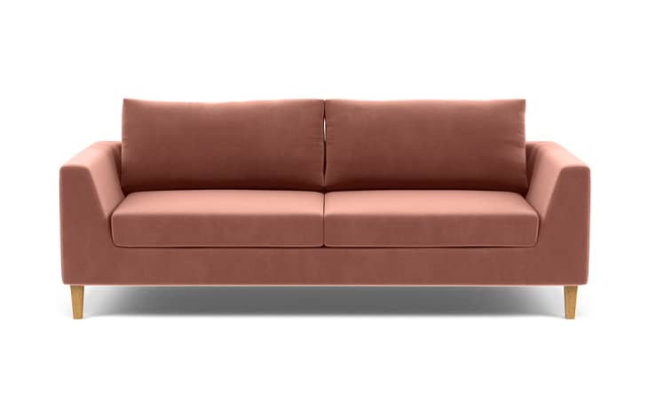 Mauve velvet 2-seater sofa from Interior Define