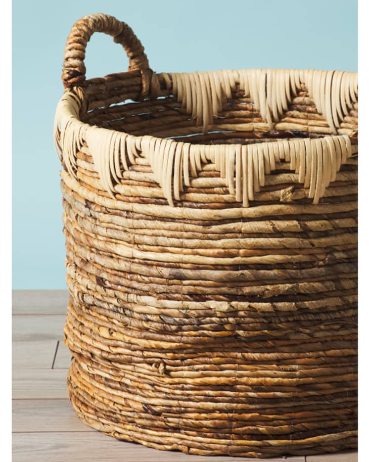 Woven basket with handles from HomeGoods