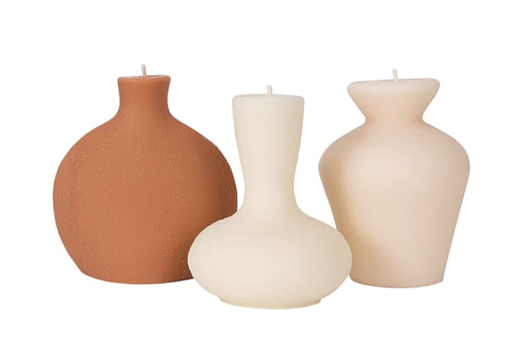 Product Image: Modern Noir Ceramic Vase Shape Candle Set