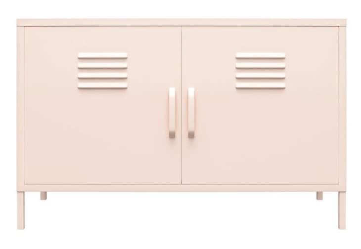 Product Image: RealRooms Shadwick 2 Door Metal Locker Accent Cabinet with 2 Shelves, Pink