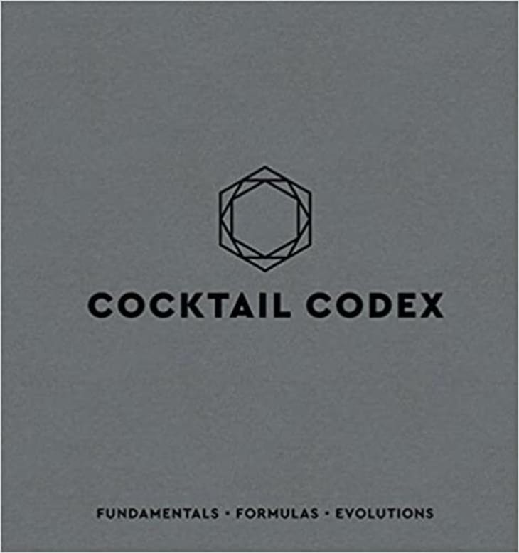 Cocktail codex book cover in gray with black writing
