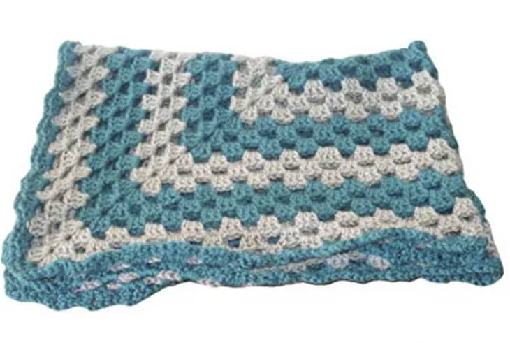 Product Image: Teal and Gray Baby Afghan
