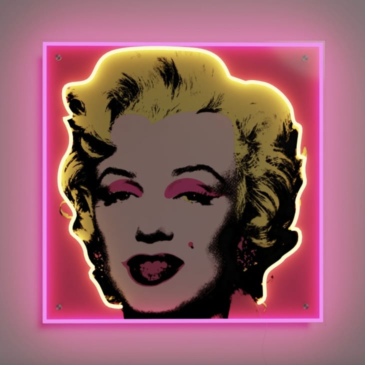 Andy Warhol Marilyn Monroe neon sign