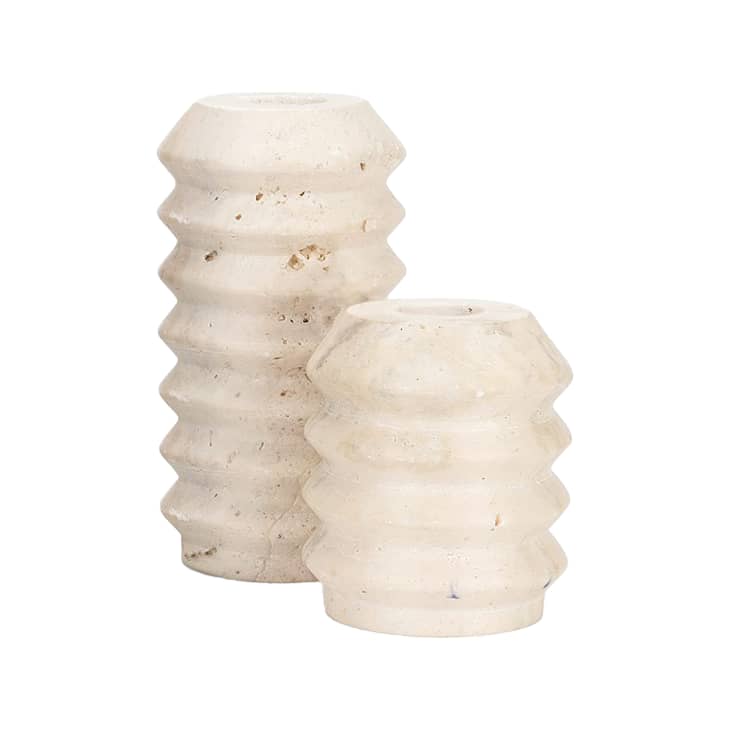 Product Image: WORHE Candle Holders True Natural Travertine Stone