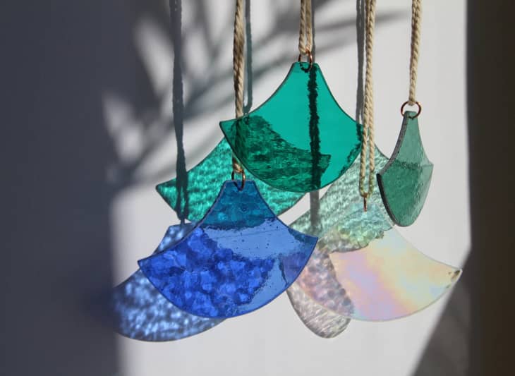 Product photo of GETTHEWAVE Japan wave pattern stain glass art suncatcher on Etsy