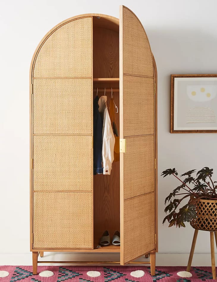 Wallace Cane and Oak Armoire at Anthropologie