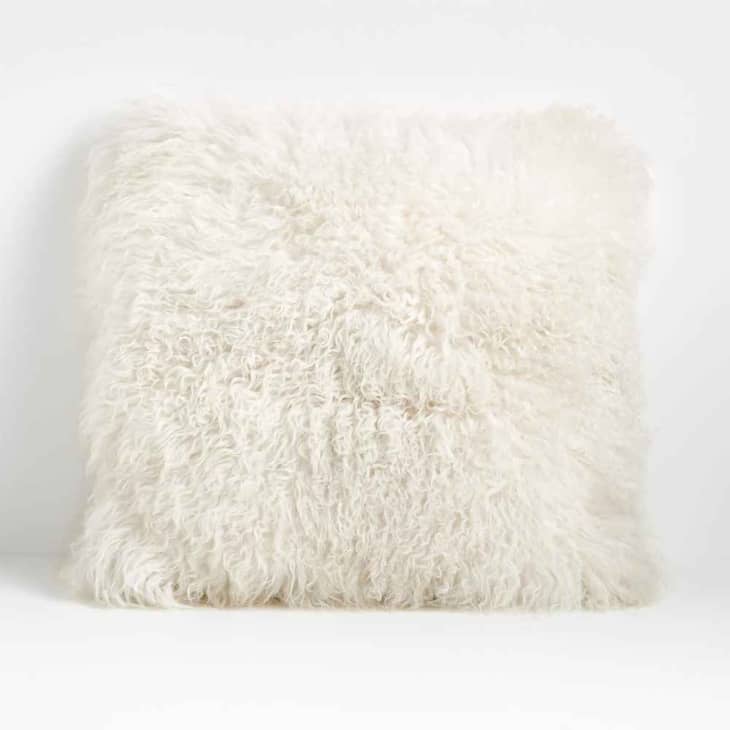 Product Image: Pelliccia Square Ivory Throw Pillow with Feather Insert