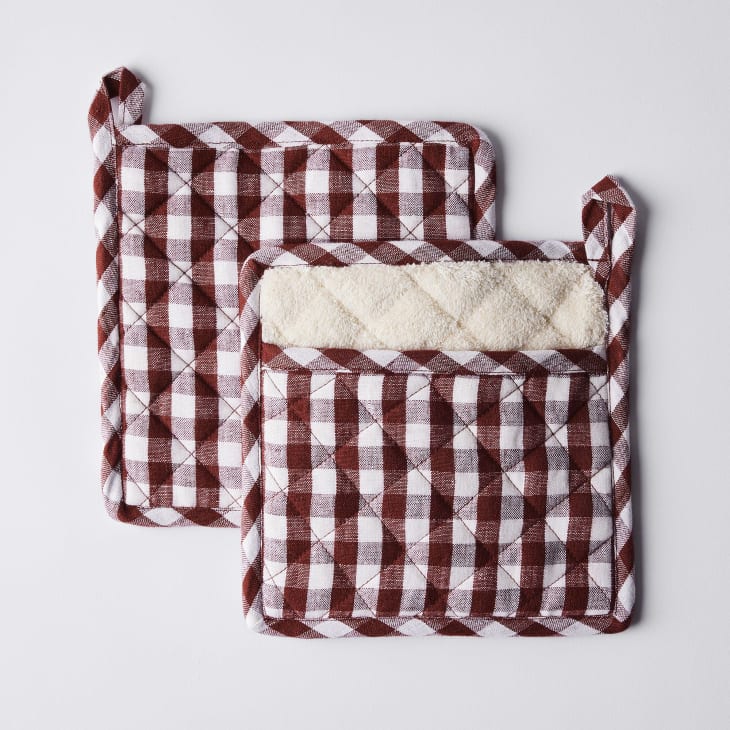 Product Image: Food52 Gingham Linen Pot Holders