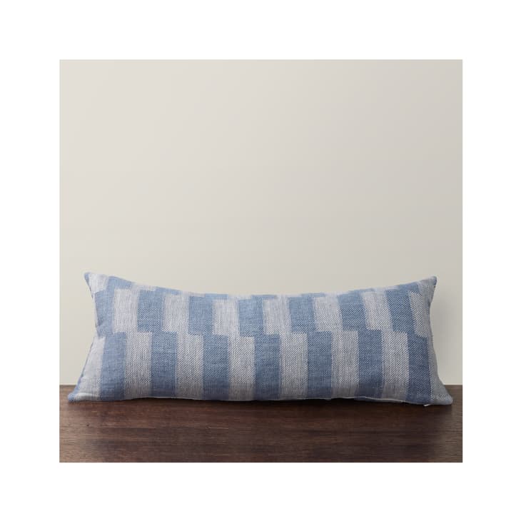 Collide Linen Cushion - Royal/Flax Collide Linen Cushion - Royal/Flax Collide Linen Cushion at Cultiver